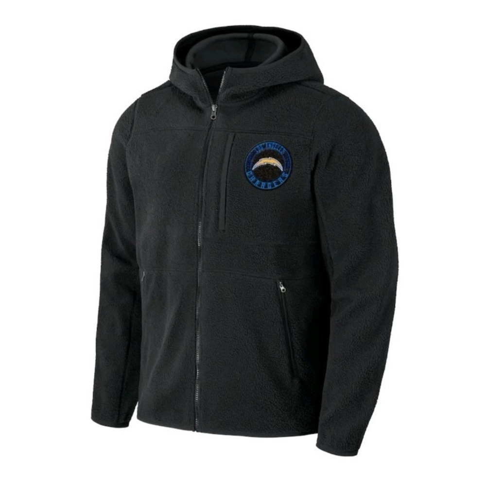 Darius Rucker Collection Fanatics Black Los Angeles Chargers Sherpa Full-Zip Med